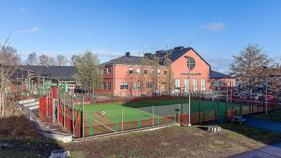 Beckombergaskolan, Beckomberga sjukhus tidigare värmecentral och nu skolmatsal