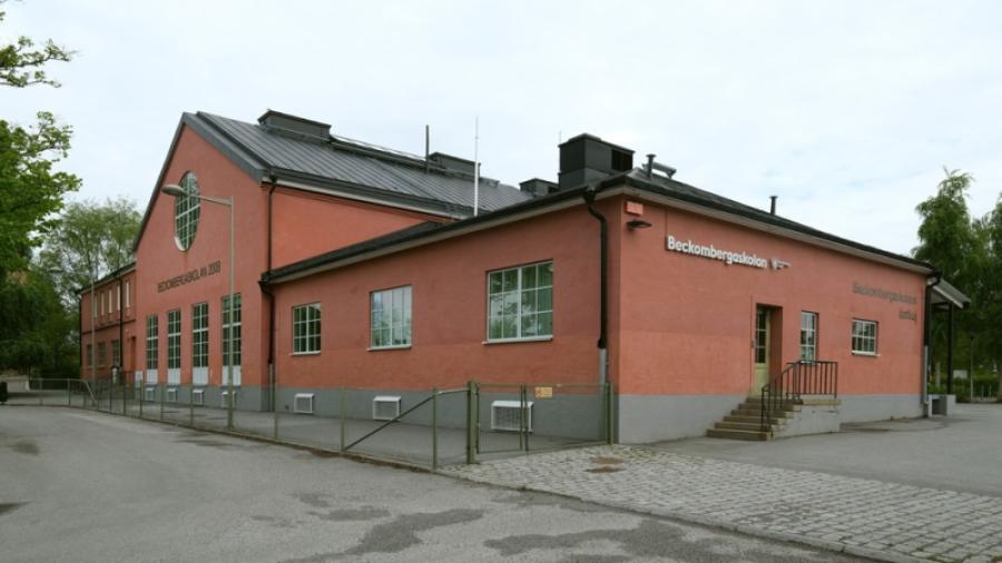 Beckomberga sjukhus tidigare värmecentral som nu är Beckombergaskolans matsal.